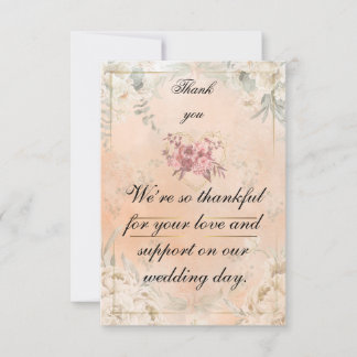 Cartão De Agradecimento Red Roses flat Thank You Card