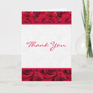 Cartão De Agradecimento Red Roses Galore Thank You Card