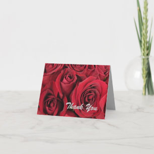 Cartão De Agradecimento Red Roses Thank You Card