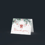 Cartão De Agradecimento Red Snow Winter Christmas Baby CloChá de fraldas<br><div class="desc">O Cartões de agradecimentos de Chá de fraldas de Roupas de Neve Vermelha no Natal de inverno é uma forma festiva e sincera de expressar sua gratidão aos convidados. Com um design de inverno aconchegante com flocos de neve vermelhos delicados e roupas adoráveis de bebê, esta carta complementa perfeitamente o...</div>