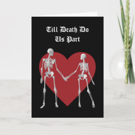 Cartão De Agradecimento Red Till Death Do Us Part Valentine's Day Card