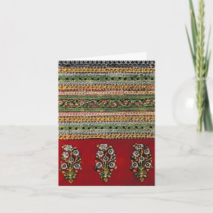 Cartão De Agradecimento Red Vintage Embroiderme Design Obrigado