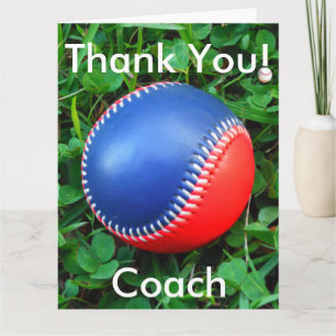 Cartão De Agradecimento Red White & B Baseball custom thank you card