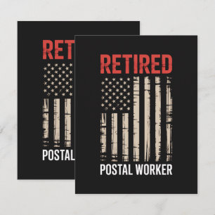 Cartão De Agradecimento Reforma de Trabalhador Postal Aposentado