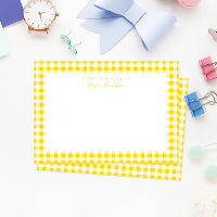 Registro Pessoal de Gingham Amarelo