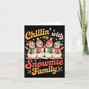 Cartão De Agradecimento Relaxando Com Minha Família Snowmie Roupas De Nata