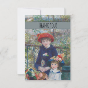 Cartão De Agradecimento Renoir 2 Irmãs Terrace Impressionismo Francês