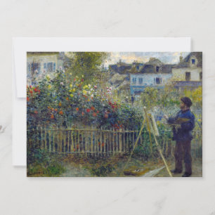 Cartão De Agradecimento Renoir - Claude Monet Pintando em seu Jardim