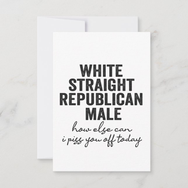 Cartão De Agradecimento República Engraçada Masculina, Republicana do Hete (Frente)