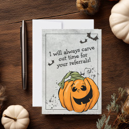 Cartão De Agradecimento Reserve Tempo para o Seu Referencial de Halloween