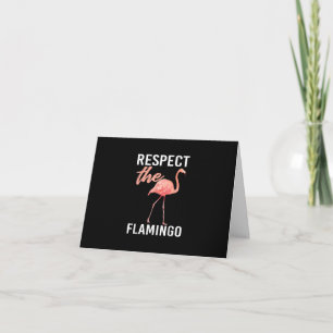 Cartão De Agradecimento Respeite O Flamingo Funny Flamingo Lover