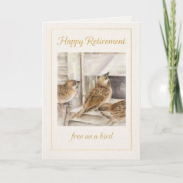 Cartão De Agradecimento Retirement Card | For Her  “Free as a Bird”