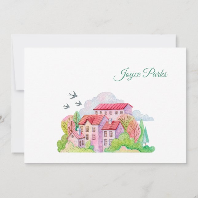 Cartão De Agradecimento Retorno de Engole em Papel de Carta Personalizado  (Frente)