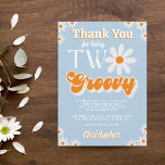 Cartão De Agradecimento Retrair Dois segundos aniversários Groovy Boys<br><div class="desc">Diga obrigado seu estilo com este segundo aniversário de tendências,  obrigado cartas. A formulação modelo é fácil de personalizar e sua família e amigos ficarão entusiasmados quando receberem esse obrigado fabuloso.</div>
