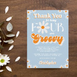 Cartão De Agradecimento Retrair Quatro Meninos De Groovy 4º Aniversário<br><div class="desc">Diga obrigado em estilo com esses trendy 4 anos de aniversário,  obrigado cartas. A formulação modelo é fácil de personalizar e sua família e amigos ficarão entusiasmados quando receberem esse obrigado fabuloso.</div>