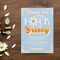 Retrair Quatro Meninos De Groovy 4º Aniversário