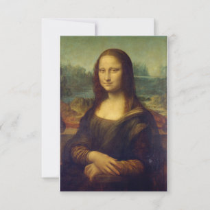 Cartão De Agradecimento Retrato de Mona Lisa del Giocondo por Leonardo da 