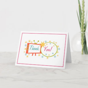 Cartão De Agradecimento Retro 1950's Themed Thank You Card