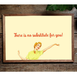 Cartão De Agradecimento Retro 50 Não há substituto para você! Professora
