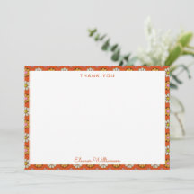Retro Anos 60 Flores Laranja Rosa Chuva de Noiva P