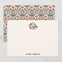 Retro Boêmio Floral Nouveau Casamento Personalizad