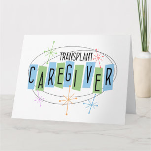 Cartão De Agradecimento Retro design Transplant Caregiver