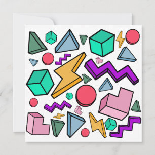 Cartão De Agradecimento Retro estético da Vintage dos anos 80