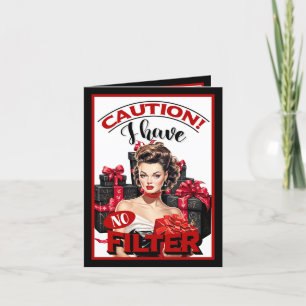 Cartão De Agradecimento Retro Natal Sem Filtro Pinup