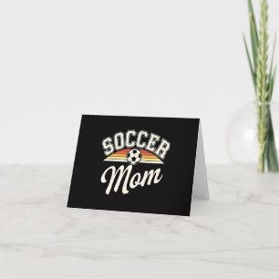 Cartão De Agradecimento Retro Soccer Mãe Design - Futebol de Estilo Vintag