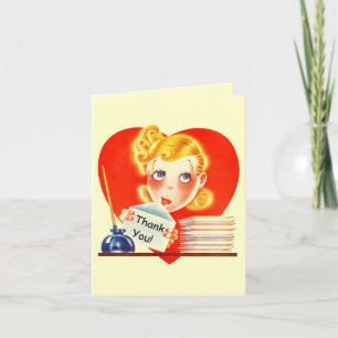 Cartão De Agradecimento Retro Thank You note Cards Add a sentiment inside
