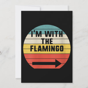 Cartão De Agradecimento Retro Vintage Estou com o Flamingo  Flamingo