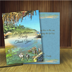 Cartão De Agradecimento Rio Encontra Oceano Obrigado 0330