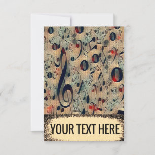 Cartão De Agradecimento ritmo retrô