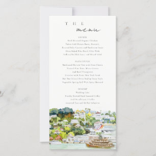 Cartão De Agradecimento River Cruise Country Landscape Weding Card