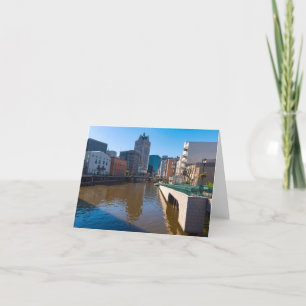 Cartão De Agradecimento riverfront da rua kilbourn em milwaukee