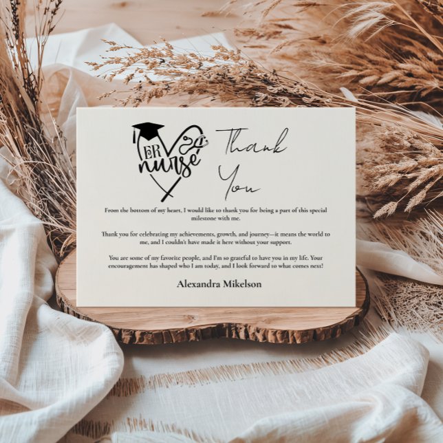 Cartão De Agradecimento RN Nurse Graduation Party (Criador carregado)