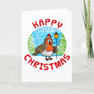 Cartão De Agradecimento Robin Christmas Card Wildlife Carol Singer Engraça