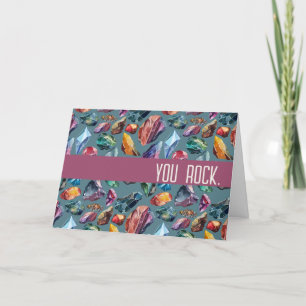 Cartão De Agradecimento Rock Jewel Toned