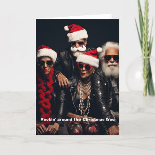 Cartão De Agradecimento Rockin' Joyous Holiday Card