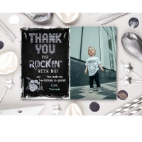 Cartão de agradecimento Rockstar Rocker Giz Grunge