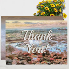 Cartão De Agradecimento Rocky Waves Obrigado 0742