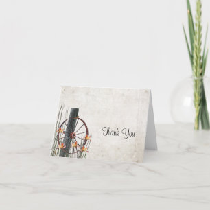 Cartão De Agradecimento Roda de vagão do país - obrigado