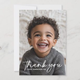 Cartão De Agradecimento Rodar Foto Baptism