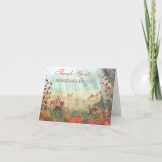 Cartão De Agradecimento Roe Deer em Forest Sunlight Personalizável