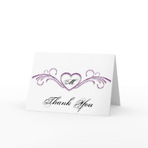 Rolo de Coração Roxo e Prata Monograma Obrigada