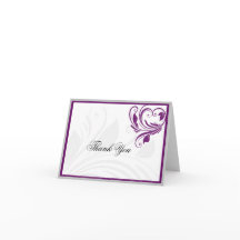 Rolo Floral Prateado e Roxo de Coração de Agradeci