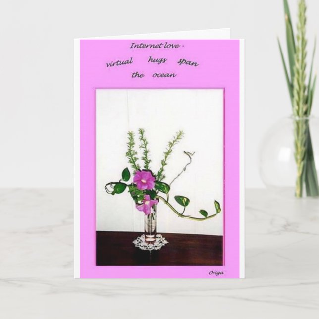 Cartão De Agradecimento Romance do Internet (Frente)