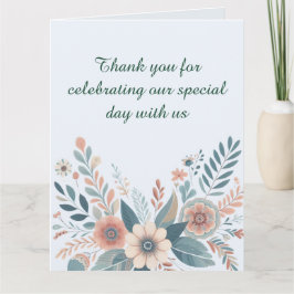 Cartão De Agradecimento Romantic Bohemian Floral Wedding