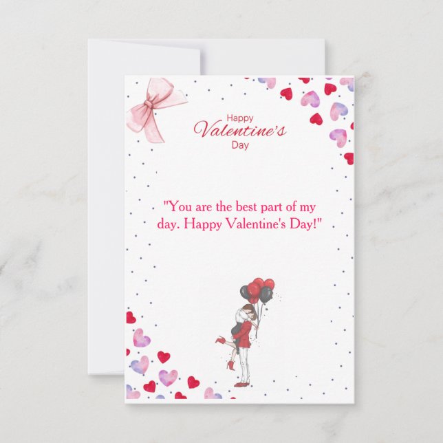 Cartão De Agradecimento Romantic Valentine’s Day Card – You Are the Best P (Frente)