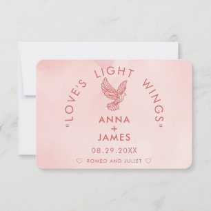 Cartão De Agradecimento Romeu e Julieta, Elegante Minimalista do Casamento